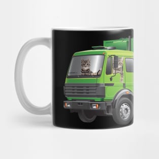 Funny Cat Garbage truck Kitten Dustmen Recycling Trash Pet Mug